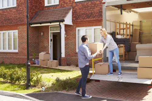 Man and van vehicle ready for a house move in the UK
