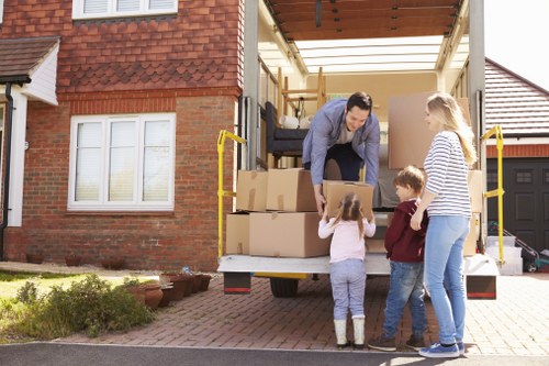 Careful handling of furniture and boxes during a Hampstead student removal