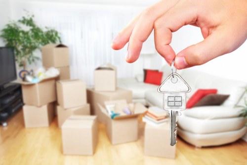 Packing office equipment for a commercial move in Hampstead